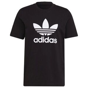 Adidas Kids Trefoil Black Tee with White Logo